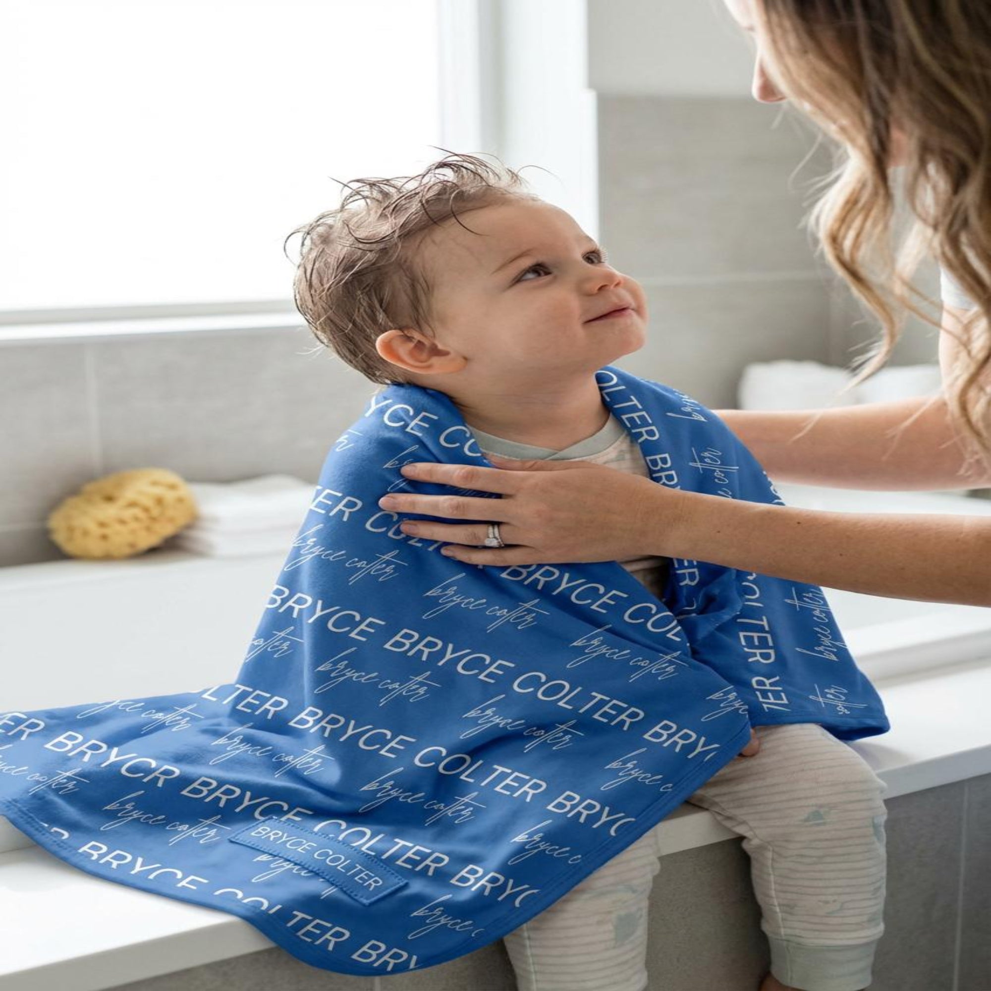 Custom Baby Gift – Personalized Baby Name Blanket, Custom Baby Blanket with Name, Newborn Hospital Blanket, Baby Name Swaddle, Toddler and beyond