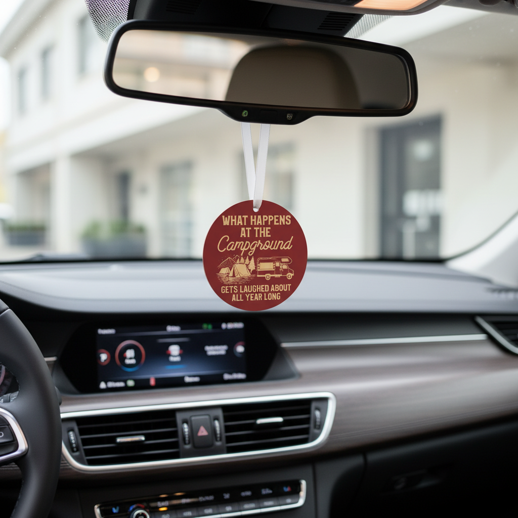 What Happens At The Campground Christmas Ornament and Car Accessories Ornament