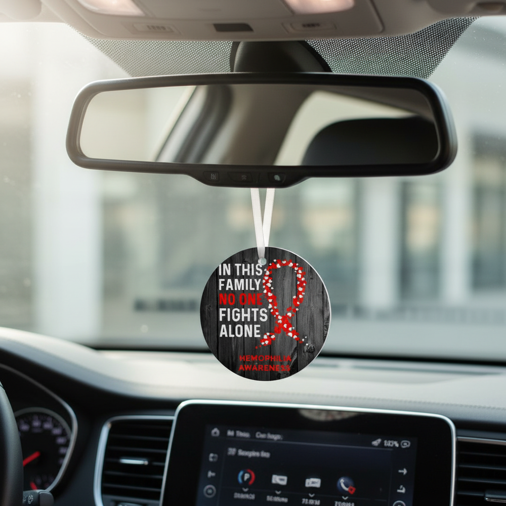 Hemophilia Awareness Christmas Ornament and Car Accessories Rear View Mirror Ornament